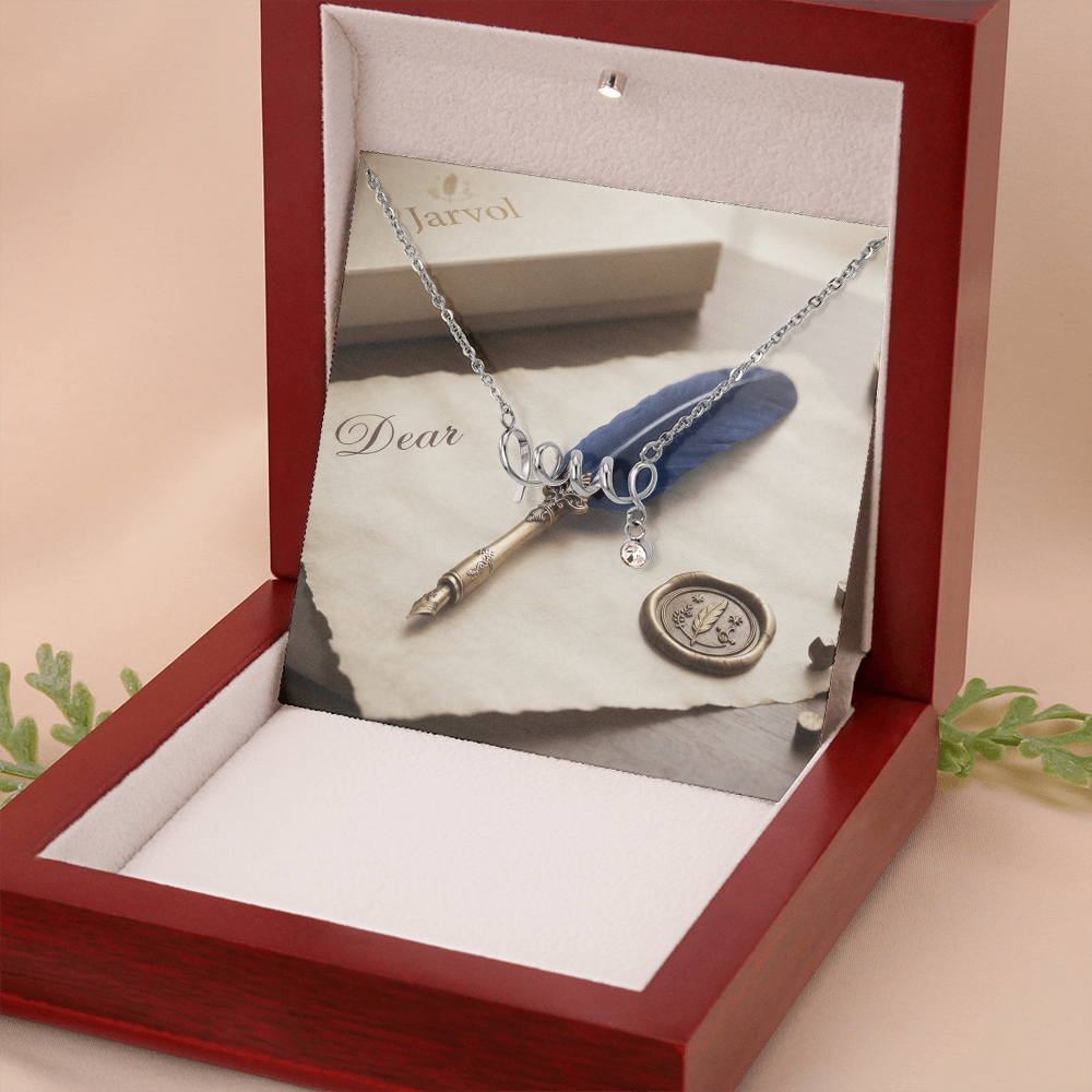 Jarvol | Scripted "LOVE" Necklace - Elegant Cursive Pendant Gift