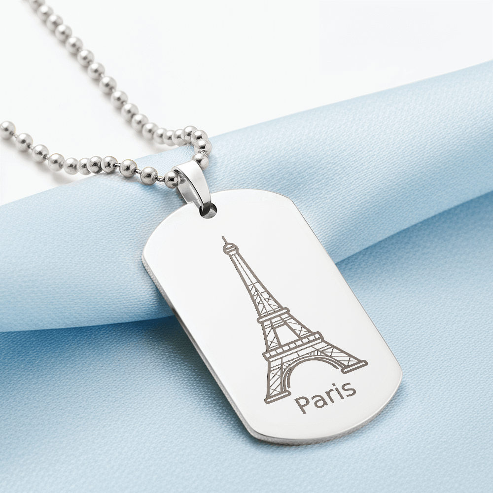 Eiffel Tower Keepsake Tag -Plaque Souvenir Tour Eiffel