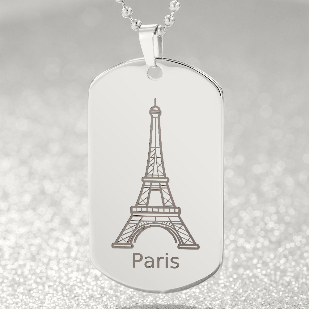 Eiffel Tower Keepsake Tag -Plaque Souvenir Tour Eiffel