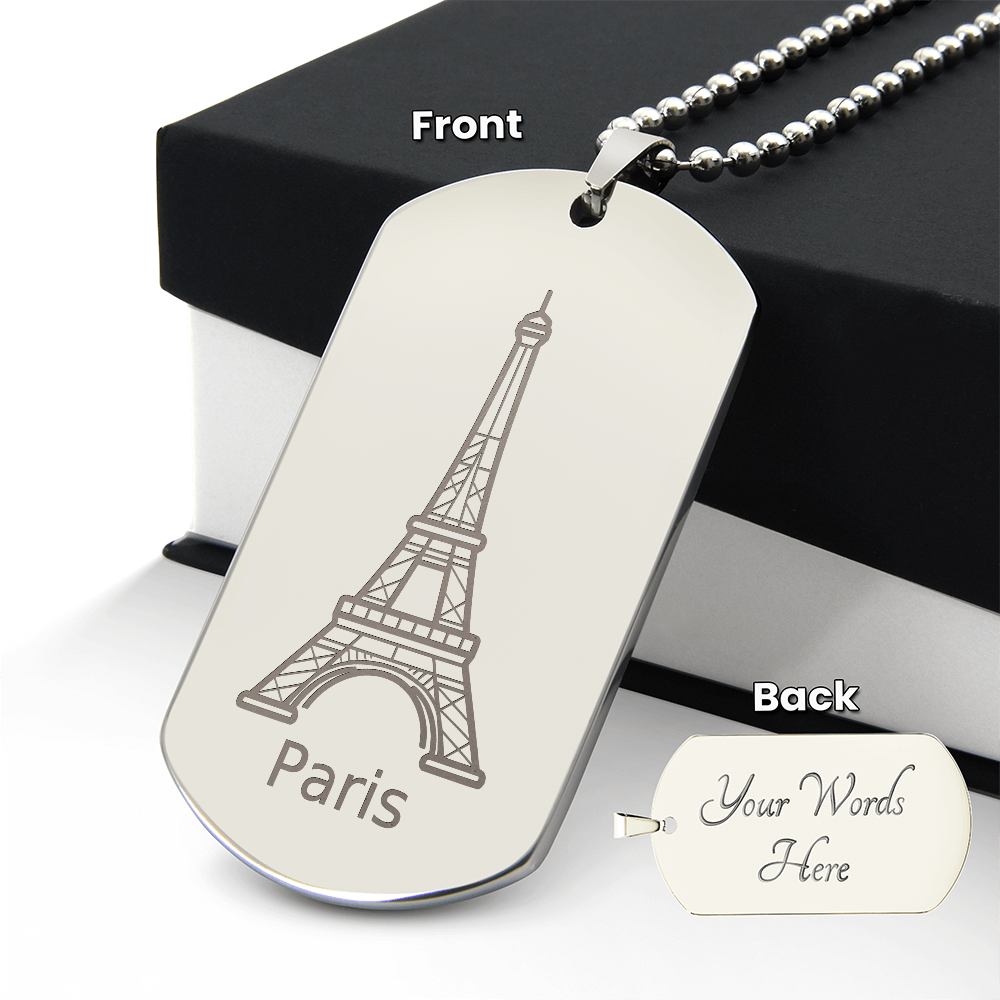 Eiffel Tower Keepsake Tag -Plaque Souvenir Tour Eiffel