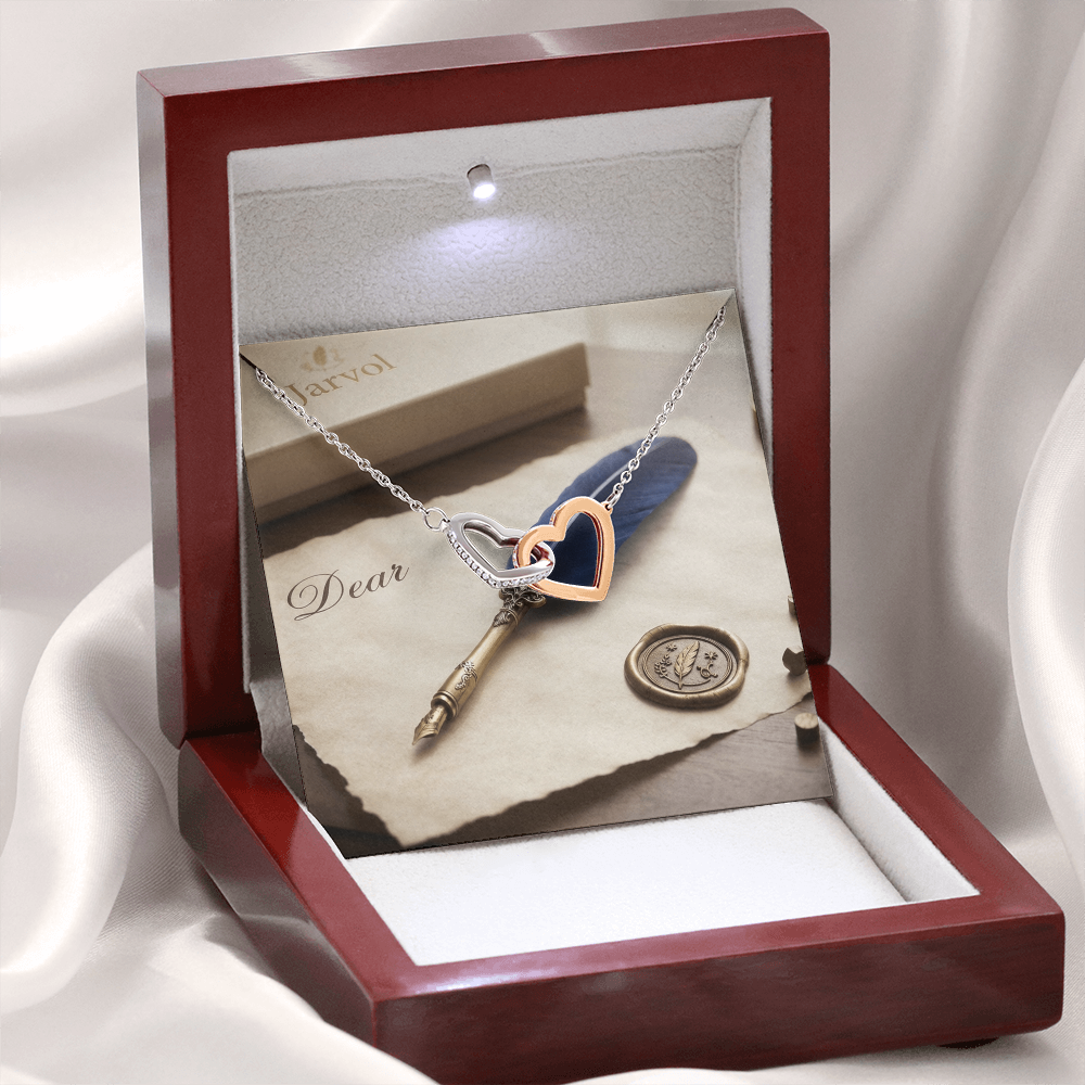 Interlocked Hearts — Eternal Bond Necklace