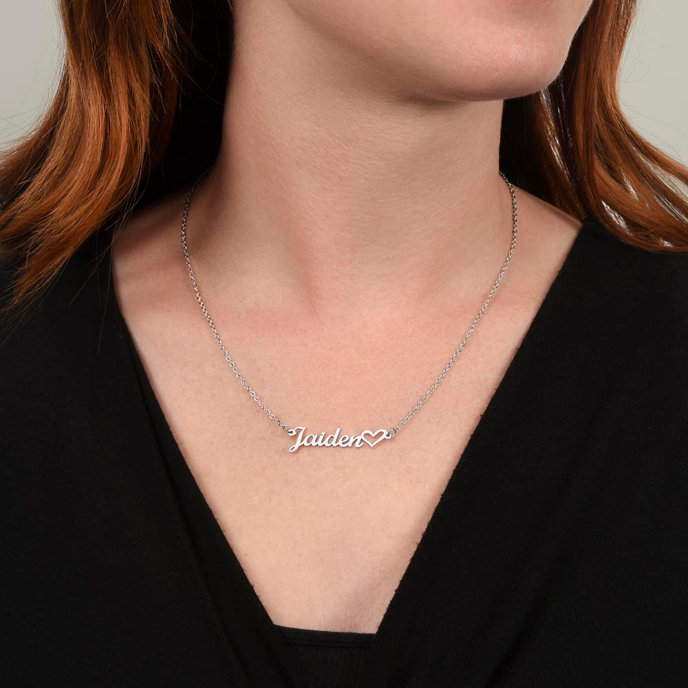 JARVOL Personalized Custom Name & Heart Pendant Necklace