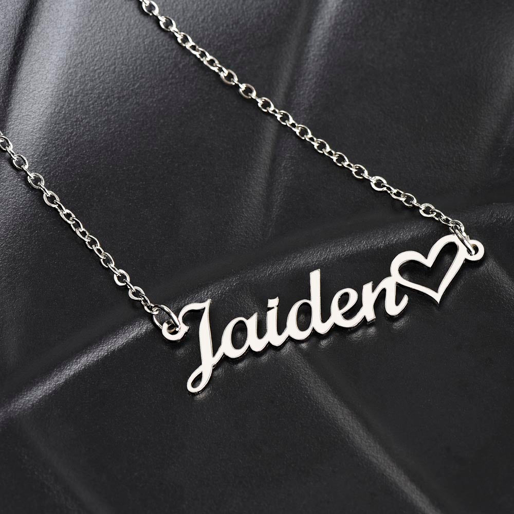 JARVOL Personalized Custom Name & Heart Pendant Necklace