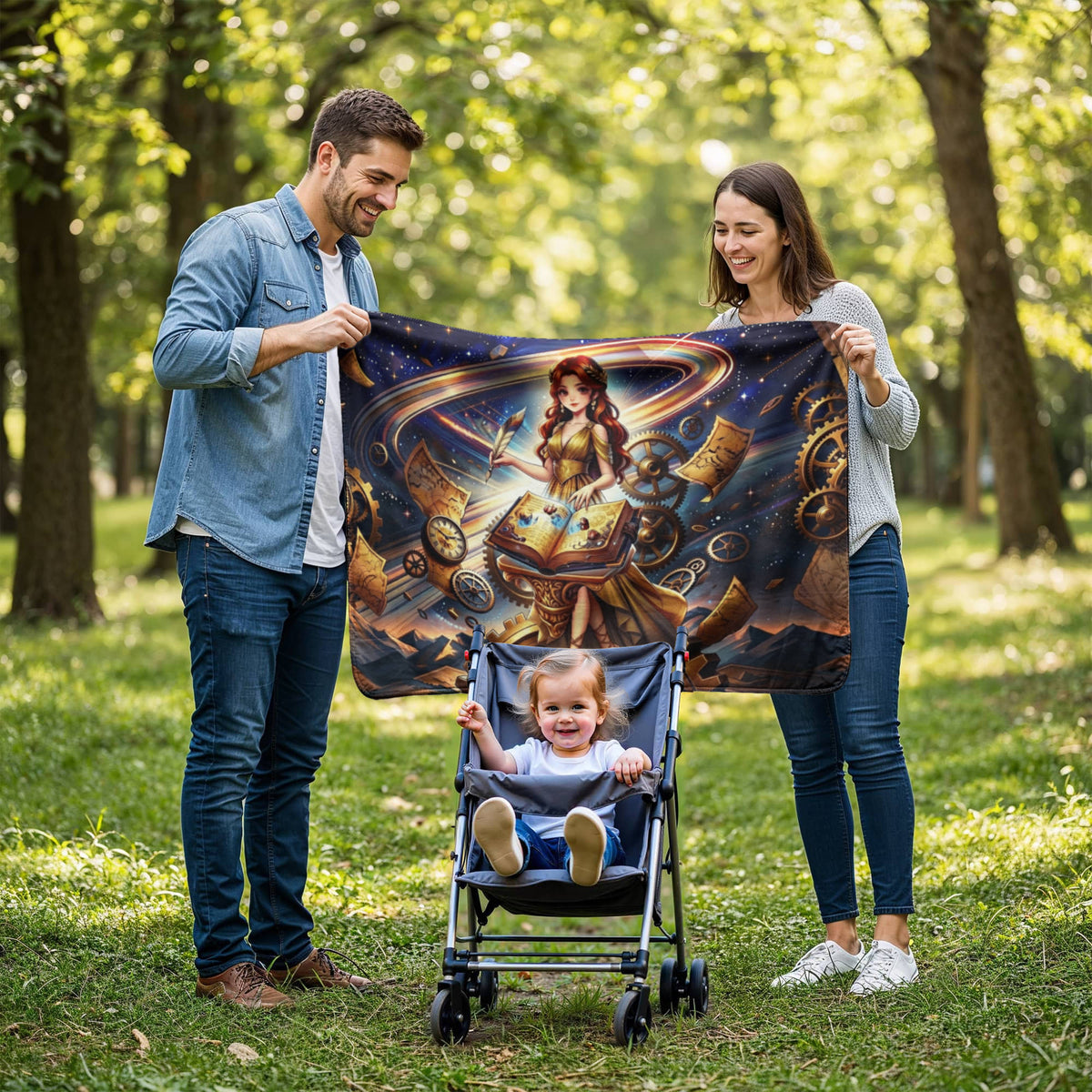 Celestial Goddess Sherpa Fleece Blanket