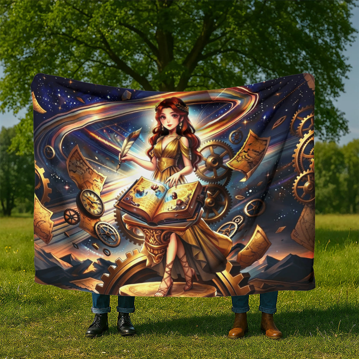 Celestial Goddess Sherpa Fleece Blanket