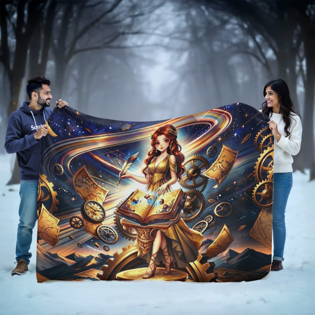 Celestial Goddess Sherpa Fleece Blanket