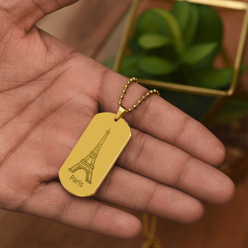 Eiffel Tower Keepsake Tag -Plaque Souvenir Tour Eiffel