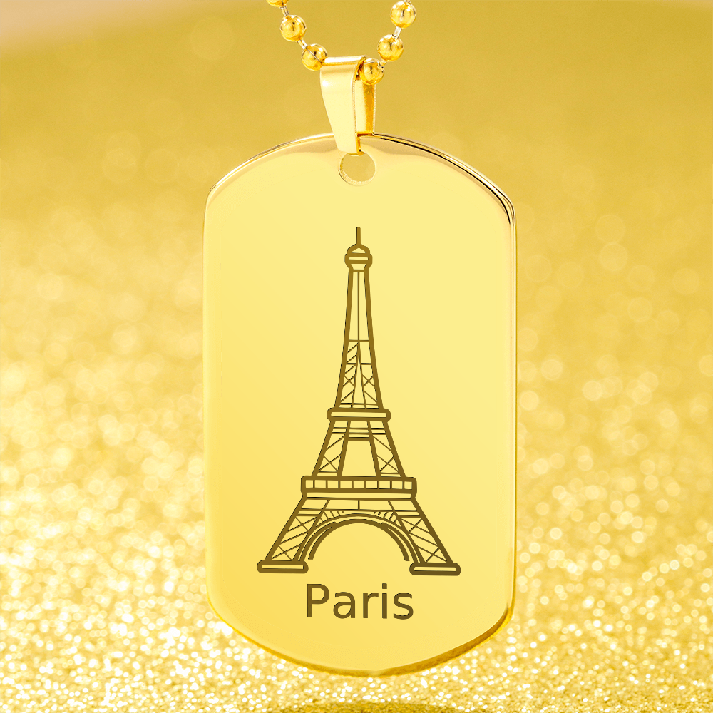 Eiffel Tower Keepsake Tag -Plaque Souvenir Tour Eiffel