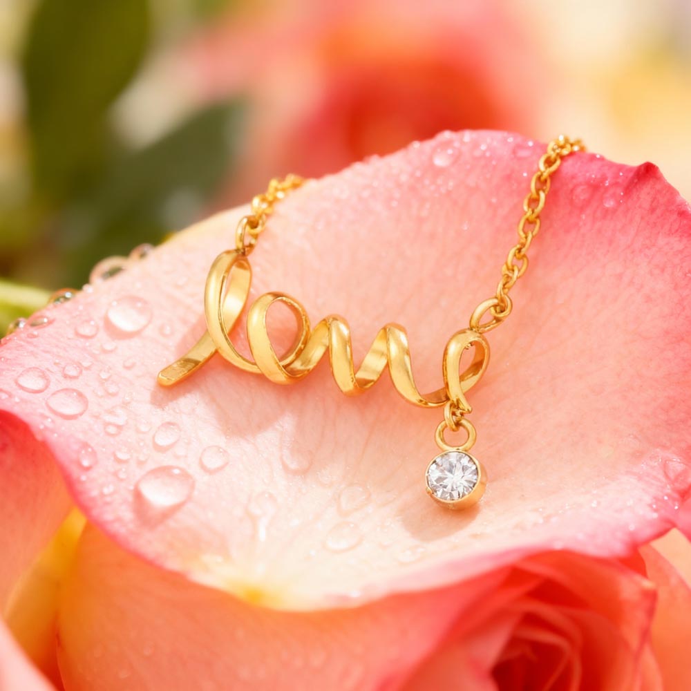 Jarvol | Scripted "LOVE" Necklace - Elegant Cursive Pendant Gift