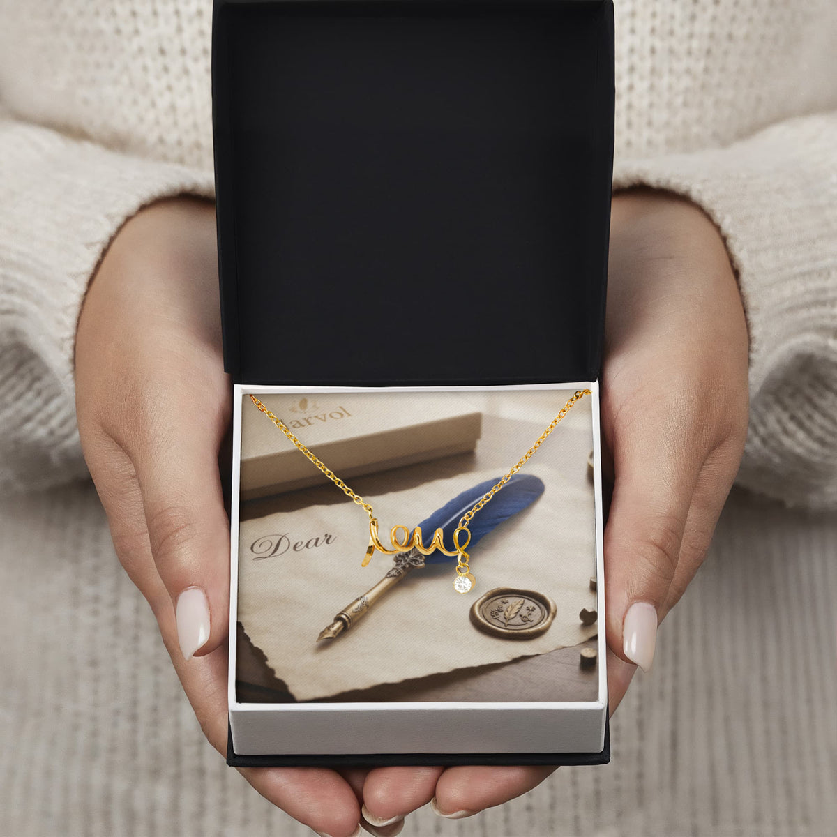 Jarvol | Scripted "LOVE" Necklace - Elegant Cursive Pendant Gift