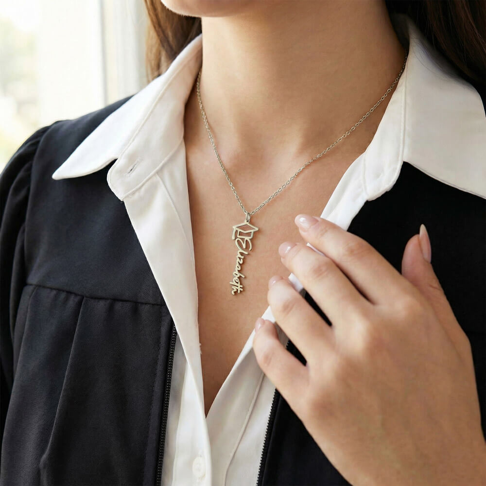 Personalized Graduate Name Pendant - Custom Graduation Gift