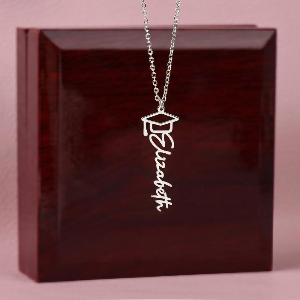 Personalized Graduate Name Pendant - Custom Graduation Gift